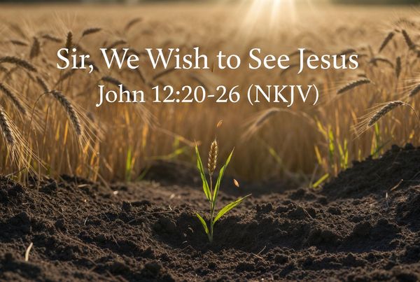 “Sir, We Wish to See Jesus”