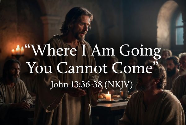 “Where I Am Going You Cannot Come”