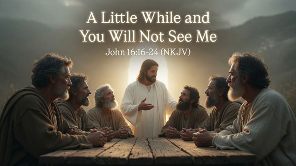 “A Little While and You Will Not See Me”